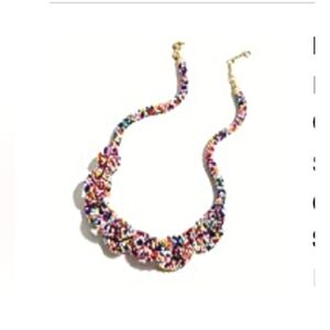 New J Crew Beaded chain link multi-colored rope necklace